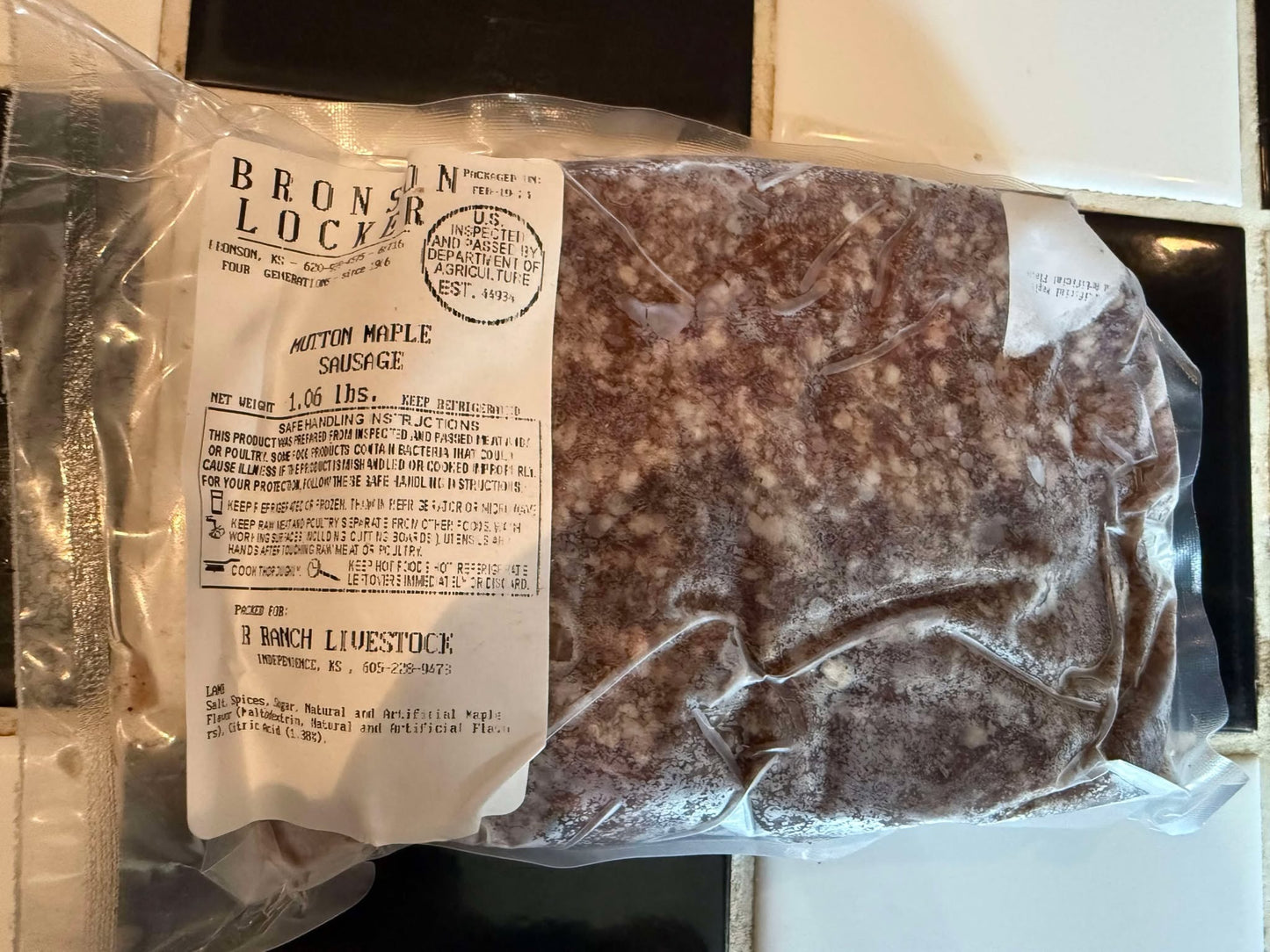 Mutton Breakfast Sausage (Maple Syrup)